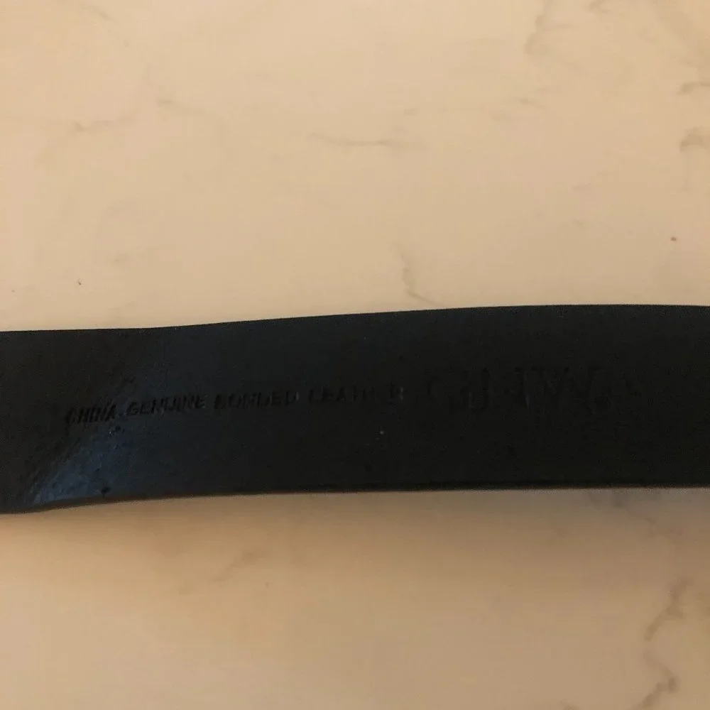 Men's GNW Black Bonded Leather Belt